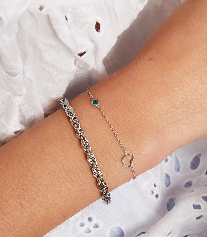 Armband | Geboortesteen april goud