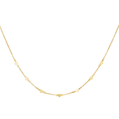 Ketting | Hartjes goud