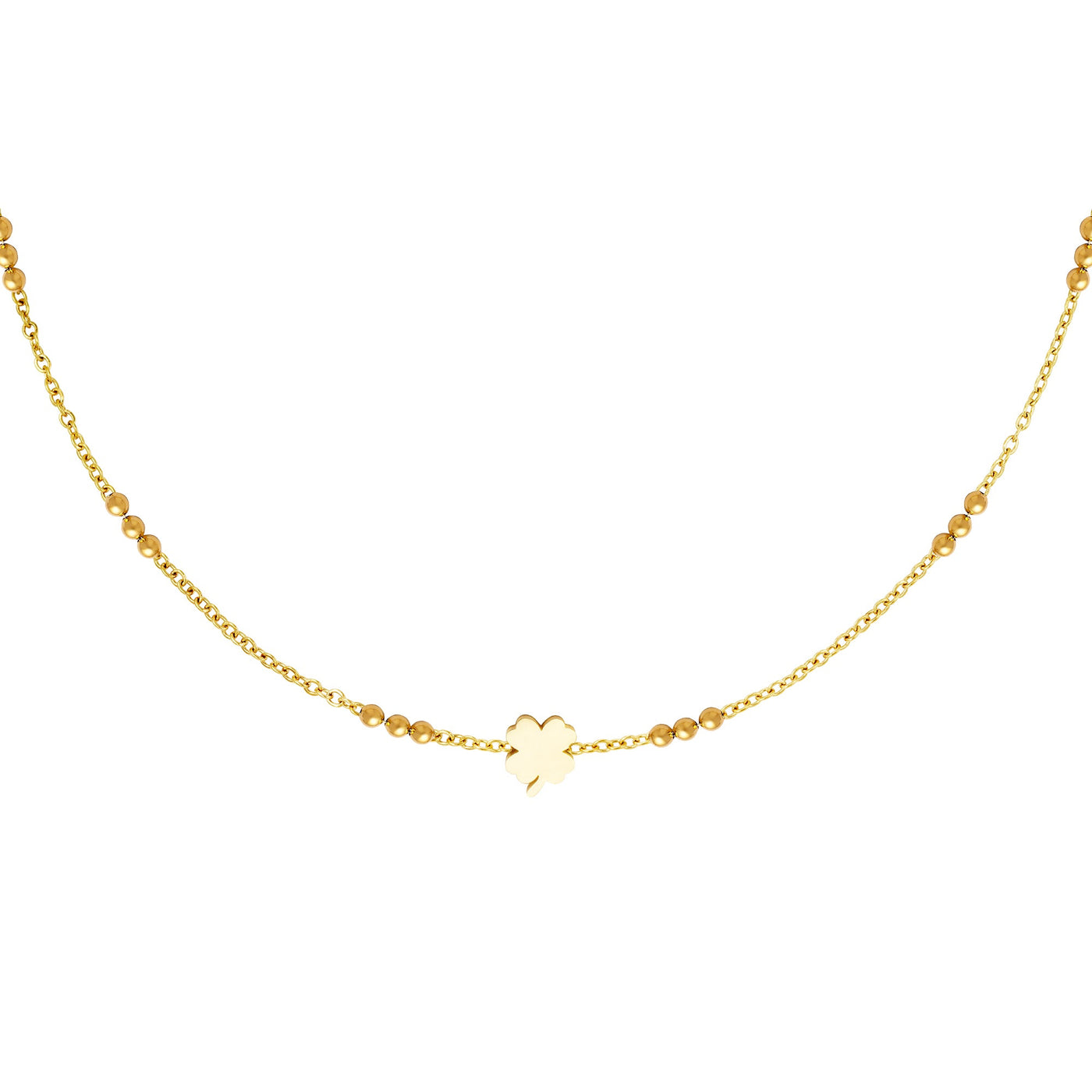 Ketting | Klavertje vier goud