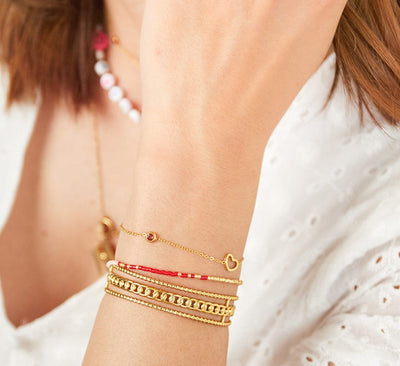 Armband | Geboortesteen april goud