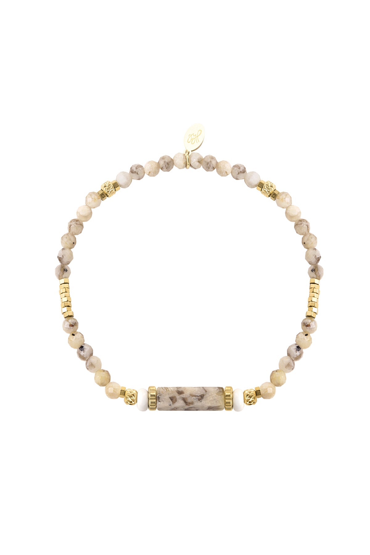 Armband | Kraaltjes beige & goud