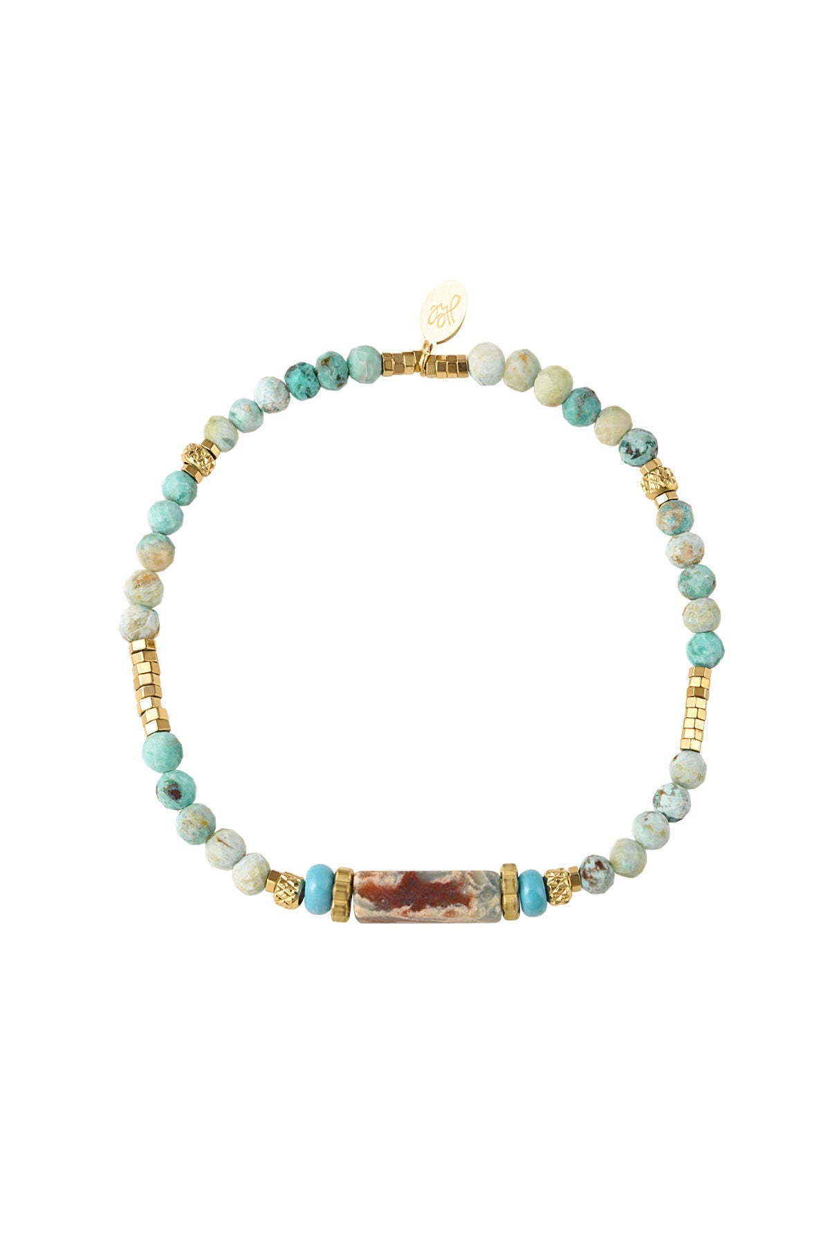 Armband | Kraaltjes turquoise & goud