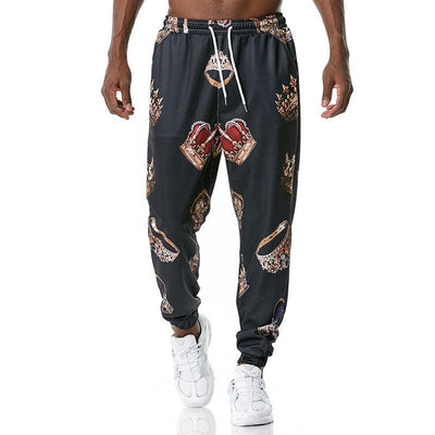 Printed jogging casual pants