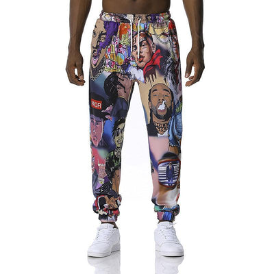 Printed jogging casual pants