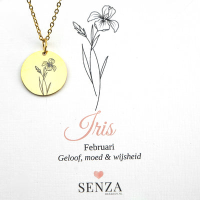 Ketting met geboortebloem Februari