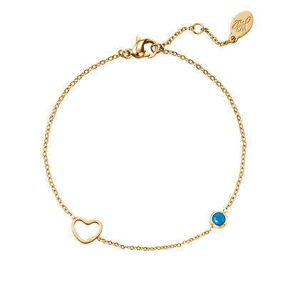 Armband | Geboortesteen december goud