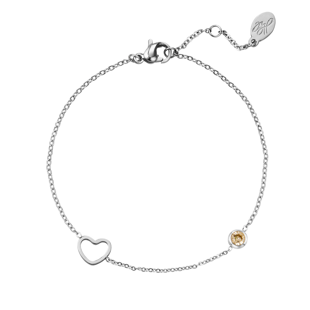 Armband | Geboortesteen november zilver