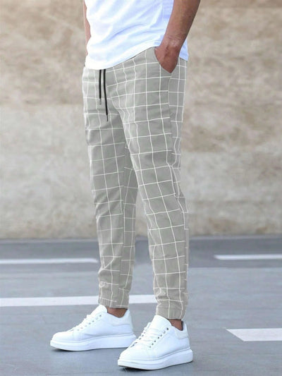 Euro-American Charm: Modern Plaid Leisure Pants