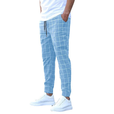 Euro-American Charm: Modern Plaid Leisure Pants