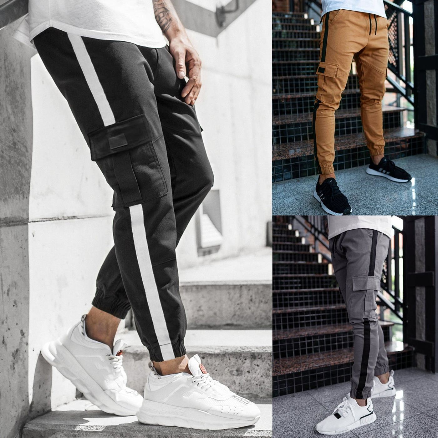 Men's Leather Bound Casual Pants